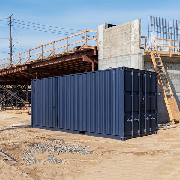 our construction site storage containers are weatherproof and secure